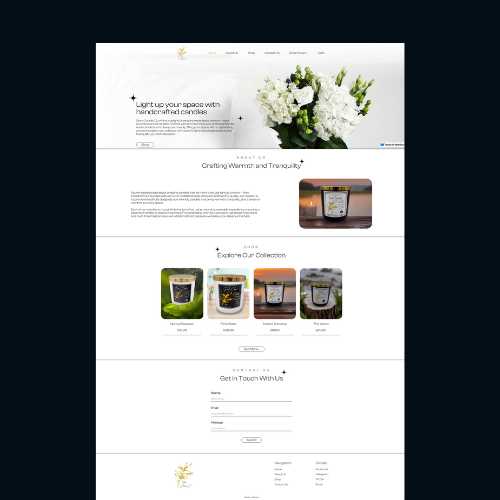 Stem Candle Co. Website Screenshot